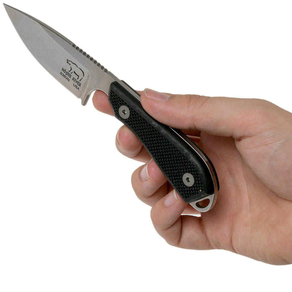 White River Knives M1 Backpacker Pro Black G10, Kydex