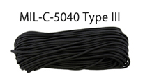 MIL-C-5040 Type III Military Spec Paracord 30м Black by Unknown