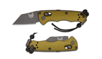 Benchmade 2950BK-2 Partial Auto Immunity CPM-M4 Flat Woodland Green by Benchmade 