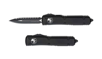 Microtech 122-3T Ultratech Tactical AUTO OTF Black Plain/Serrated Double Edge Dagger Black Aluminum Handle by Unknown