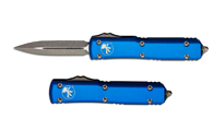 Microtech Ultratech AUTO OTF Apocalyptic Double Edge Dagger Blue Aluminum MCT12210APB by Unknown
