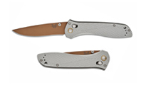 Benchmade 710FE-24 McHenry & Williams Seven / Ten CPM-S90V Flat Earth Gray Aluminum  by Benchmade 