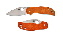 Spyderco Sage 5 Compression Lock CPM-REX 121 Satin Blade Burnt Orange FRN C123BORP by Spyderco