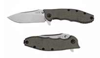 Zero Tolerance Hinderer 0562MIC CPM-MagnaCut Green Canvas Micarta by Zero Tolerance