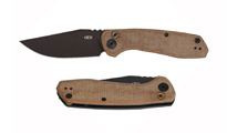 Zero Tolerance 0512 AUTO CPM-CruWear Dark Bronze Cerakote Natural Canvas Micarta and Titanium Handles by Zero Tolerance