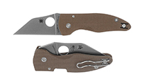 Spyderco MicroJimbo Sprint Run CPM-15V Stonewashed Plain Brown G10 C264GPBN15V by Spyderco