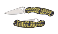 Spyderco Military 2 Salt Compression Lock CPM-MagnaCut Satin Plain Yellow/Black G10 C36GBKYLMCP2 by Spyderco
