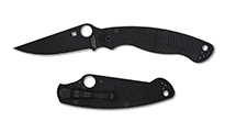 Spyderco Military 2 Salt Compression Lock CPM-MagnaCut Black DLC Plain Black G10 C36GMCBKP2 by Spyderco