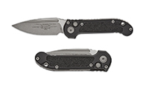 Microtech 2023 Auto LUDT Gen III M390MK Apocalyptic Drop Point Plain Black Aluminum with 3M Traction Tape Inserts 1135-10AP by Unknown
