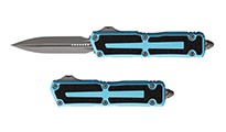 Microtech Scarab II Gen III AUTO OTF Apocalyptic Double Edge Dagger Turquoise Aluminum with Black Traction Inlays 1280-10APTQ by Unknown