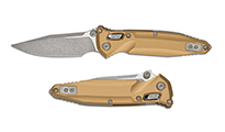 Microtech Socom Delta RAM-LOK M390MK Apocalyptic Clip Point Tan Contoured Aluminum 159RL-10APTA by Unknown