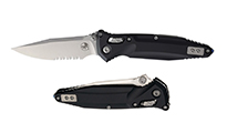 Microtech Socom Delta RAM-LOK M390MK Stonewash Clip Point Combo Black Contoured Aluminum 159RL-11 by Unknown