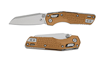 Microtech MSI Mini RAM-LOK M390MK Stonewashed Modified Sheepsfoot Plain Blade Tan Frag Aluminum Handles 210M-10FRTA by Unknown