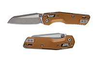 Microtech MSI Mini RAM-LOK M390MK Apocaliptic Modified Sheepsfoot Plain Blade Tan Fluted Aluminum Handles 210M-10APFLTA by Unknown