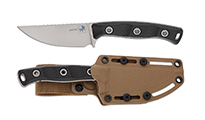 Microtech Akris M390MK Stonewashed Drop Point Plain Milled Black G10 Tan Kydex 95-10BK-6 by Unknown