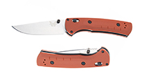 Benchmade SlipRidge MagnaCut Stonewashed Modified Clip Point Rust Orange G10 15090-01 by Benchmade 