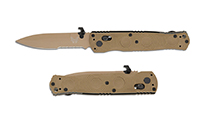 Benchmade Mini SOCP S30V Flat Dark Earth Cerakote Spear Point Combo Desert Tan G10 393SSN-01 by Benchmade 